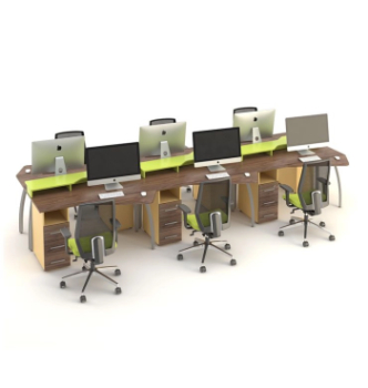 Комплект столов M-Concept Серия Прайм 9 Бежевый (Берёза полярная Серый Зеленый лайм)