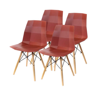Комплект стульев АКЛАС Бри EX 4 шт Красный (Красный) фото-1