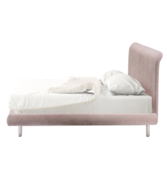 Кровать DLS Кира 200x180 Розовый (Boucle pink Нержавеющая сталь) фото-2
