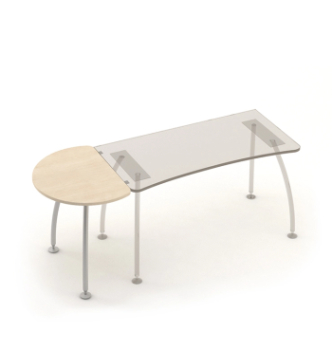 Стол приставной M-Concept Серия Техно-Плюс T1.36.06 58x80 Белый (Белый)