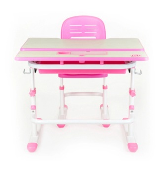 Комплект FunDesk Lavoro парта+стілець Рожевий (Рожевий) фото-2
