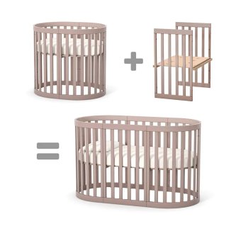 Колыбель для новорожденных Верес ЛД14 опция Комплект расширения для кровати Рим 140.1.1.38 Бежевый (Капучино) фото-1