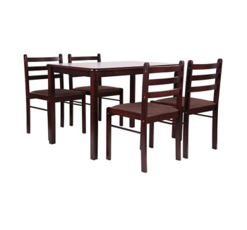 Комплект обеденный AMF Брауни (стол+4 стула) Черный (Темный шоколад Капучино) фото-1