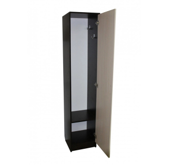Шкаф гардероб NIKA Мебель ОН-21/1 стандарт 40x38x190 Коричневый (Дуб Венге Дуб Молочный) фото-2