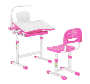 Комплект FunDesk Bellissima парта+стілець Рожевий (Рожевий) фото-2