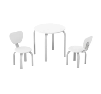 Стол детский Верес Монако 46.390.2 с 2-мя стульями 46.400.2 57x57 Белый (МДФ Белый/Дерево Серый) фото-1