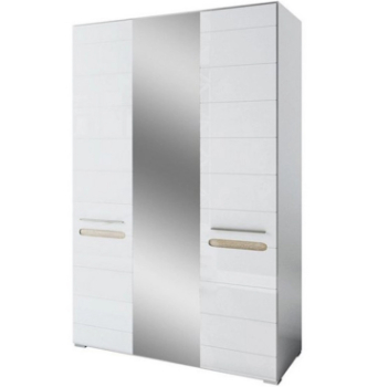 Шкаф гардероб Світ меблів Бьянко 3ДЗ 150x57x210 Белый (Белый) фото-1