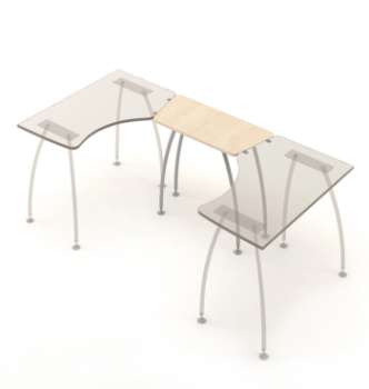 Стол приставной M-Concept Серия Техно-Плюс T1.36.05 52x117 Красный (Яблоня Локарно)
