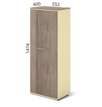 Шкаф гардероб M-Concept F5.21.15 55x40x147 Серый (Антрацит) фото-2