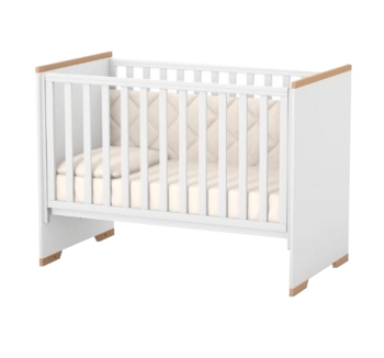 Кровать для новорожденных Верес Сиэтл ЛД 9 09.3.1.37 120x60 Белый (Белый/Буковый) фото-1