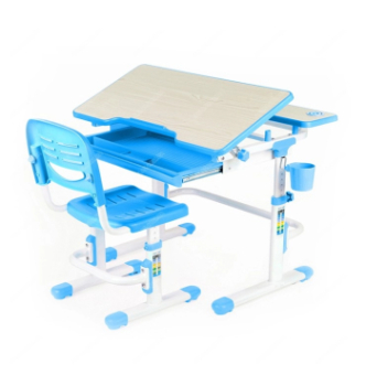 Комплект FunDesk Lavoro парта+стул Синий (Голубой) фото-1