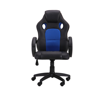 Кресло геймерское AMF Chase Черный (PU Черный Синий) фото-2