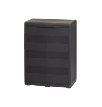 Шкаф хозяйственный Toomax низкий Elegance S  2-х дверный 65x38x87 Черный (Черный) фото-1