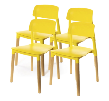 Комплект стульев АКЛАС Фредо EX 4 шт Желтый (Желтый) фото-1