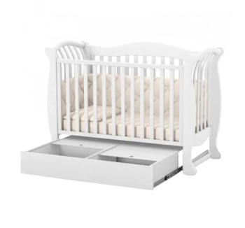 Ліжко для немовлят Верес ЛД19 19.3.1.1 з  шухлядою без маятника 40.6.1 120x60 Білий (Білий) фото-2