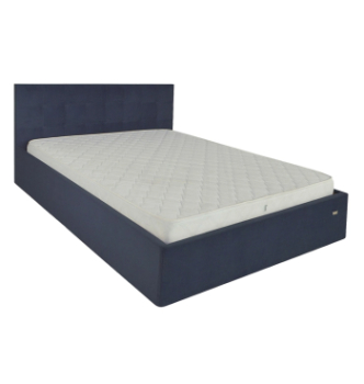Ліжко RICHMAN Честер Комфорт з підйомним механізмом 190(200)x140 Синій (Флай 2227 Чорний)