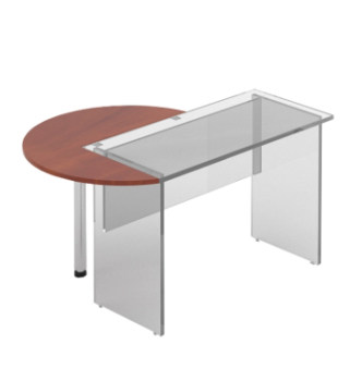 Стол приставной M-Concept Серия Атрибут A1.56.10 100x100 Коричневый (Орех стандарт) фото-1