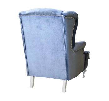 Кресло MegaStyle Royal 82x98 Синий (Great Denim Белый Серебро) фото-2