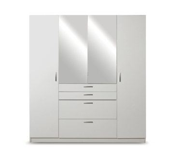 Шкаф гардероб Embawood Гамбург 4Д 181,3x54x197,5 Белый (Белый) фото-1