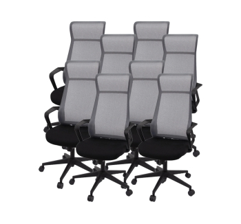 Комплект крісел АКЛАС Каф TILT 8 шт Сірий (Сірий/Чорний) фото-1