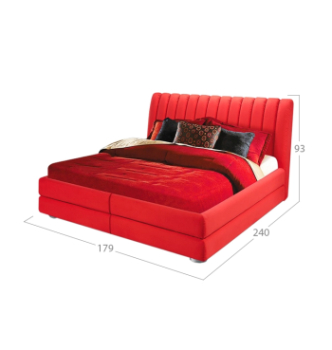 Ліжко DLS Шеллі 200x160 Жовтий (Simple 52 Махон) фото-2