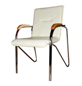 Кресло конференционное Primteks Plus Samba Wood Chrome Белый (S-82 1.007)