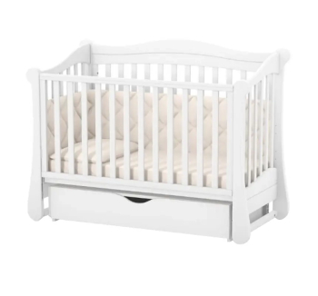 Ліжко для немовлят Верес ЛД18 18.3.1.1 з маятником та шухлядою 40.2.1 120x60 Білий (Білий) фото-1
