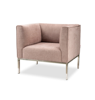 Кресло DLS Дорз-1-КС 86x75 Розовый (Флай 2202 Серебро RAL-9006) фото-1