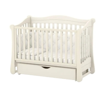 Ліжко для немовлят Верес ЛД18 18.3.1.1 з маятником та шухлядою 40.2.1 120x60 Бежевий (Слонова кістка Cлонова кістка) фото-1