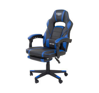 Кресло геймерское AMF VR Racer Dexter Webster Синий (PU Черный/Синий) фото-1