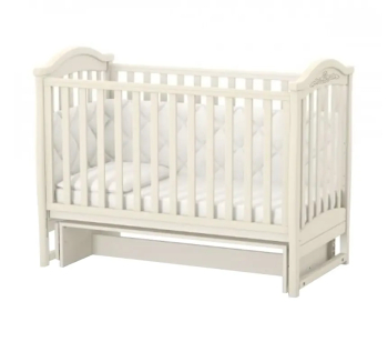 Кровать для новорожденных Верес ЛД3 03.3.1.1 с маятником без ящика 40.1.0 120x60 Бежевый (Слоновая кость) фото-1