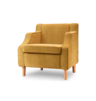 Кресло DLS Менсон-1 72x65 Красный (ZEUS DELUXE berry Мореный дуб) фото-1