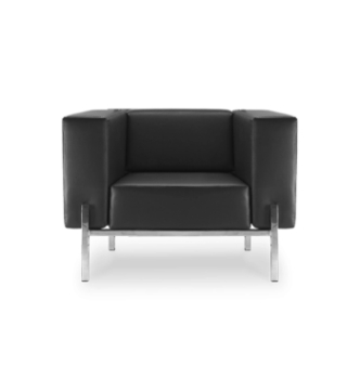 Кресло DLS Тандем-1-КС 112x92 Черный (ZEUS DELUXE black Черный RAL-9017) фото-1