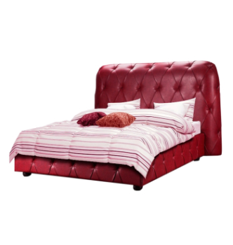 Кровать DLS Ангел 200x160 Красный (АЛЬМИРА 17 burgundy red shine Венге) фото-1