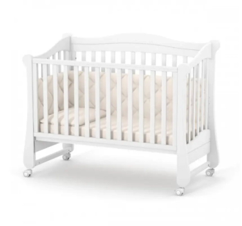 Кровать для новорожденных Верес ЛД18 18.3.1.1 с роликами 34.3.1.1.1.4.06 120x60 Коричневый (Орех Серый) фото-1