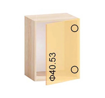 Тумба верхняя кухонная Комфорт Мебель Модульные кухни Эко В40.53.1Д 40x32x53 Желтый (Лимон Белый) фото-2