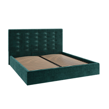 Кровать RICHMAN Эрика Комфорт с подъемным механизмом 190(200)x140 Зеленый (Simple 13 Черный) фото-1