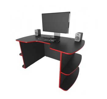 Стол геймерский ZEUS Floki-2 150x88 Черный (Черный Красный) фото-1