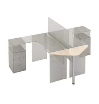 Стол приставной M-Concept Серия Сенс S1.06.12 120x75 Серый (Антрацит) фото-1