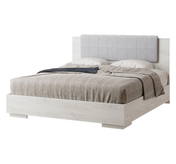 Ліжко Світ меблів двоспальне Вівіан 200x180 Сірий (Артвуд світлий Дерев'яний) фото-1