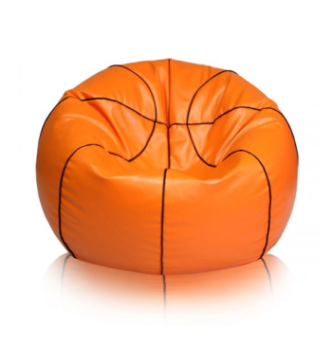 Крісло мішок Starski Basketball 100x100 Помаранчевий (ZEUS DELUXE orange) фото-1