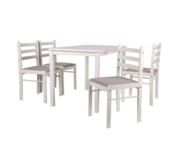 Комплект обеденный AMF Брауни (стол+4 стула) Белый (Белый шоколад Латте) фото-1