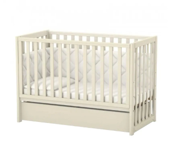 Ліжко для немовлят Верес ЛД13 13.1.1.20 з шухлядою без маятника 40.6.1 120x60 Бежевий (Слонова кістка Cлонова кістка) фото-1