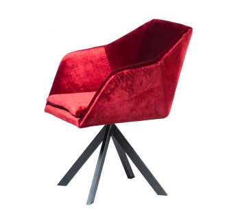 Кресло MegaStyle Marion M (поворотное) Красный (Bordo 13 Ral 9005 Черный глянец) фото-2