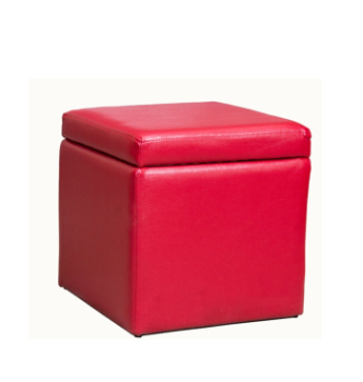 Пуф Премьера Куб с нишей 40x40 Красный (ZEUS DELUXE red) фото-1