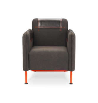 Кресло DLS Стивенс-1-КС 70x76 (ZEUS DELUXE brown Красный RAL-3000) фото-2