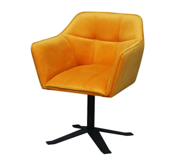 Кресло MegaStyle Arni MK (поворотное) Желтый (Yellow 08 Ral 9005 Черный шагрень) фото-1