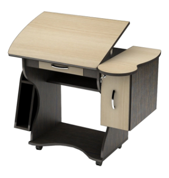 Стол для ноутбука Тиса Мебель АКМ СУ-2К 95x61 Оранжевый (Бук Светлый) фото-1