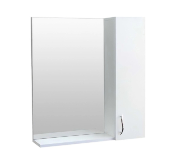Зеркало для ванной МАКСИ-МЕбель с пеналом  Океан Белый (Белый)