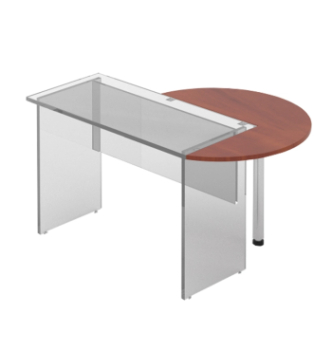 Стол приставной M-Concept Серия Атрибут A1.16.10 100x100 Красный (Яблоня Локарно) фото-1
